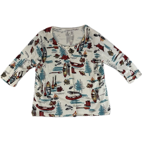 Coldwater Creek Sweaters - Coldwater Creek Cardigan Womens PXL Outdoors Camping Canoe Fishing 3/4 Sleeve